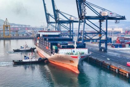China port launches container ship