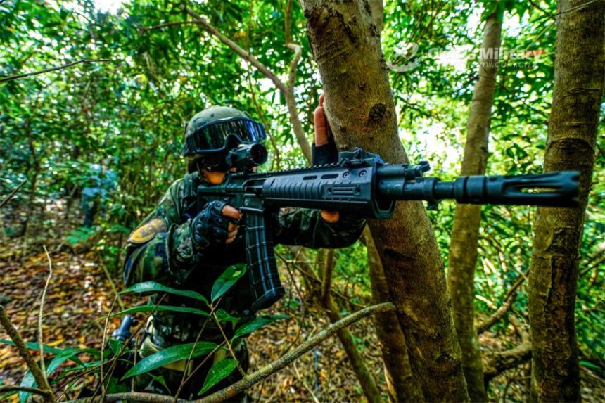 PAP soldier in field training exercise